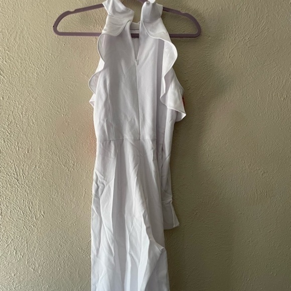 Nwt Monique Lhuillier Sz 4 white jumpsuit bachelorette party bride - Picture 7 of 10